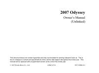 manual Honda-Odyssey 2007 pag001