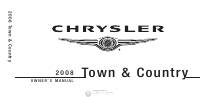 manual Chrysler-Town and Country 2008 pag001